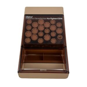 Vintage Clairol Custom Caresetter Flocked FT-20 Tighter Curls Hot Rollers Curler